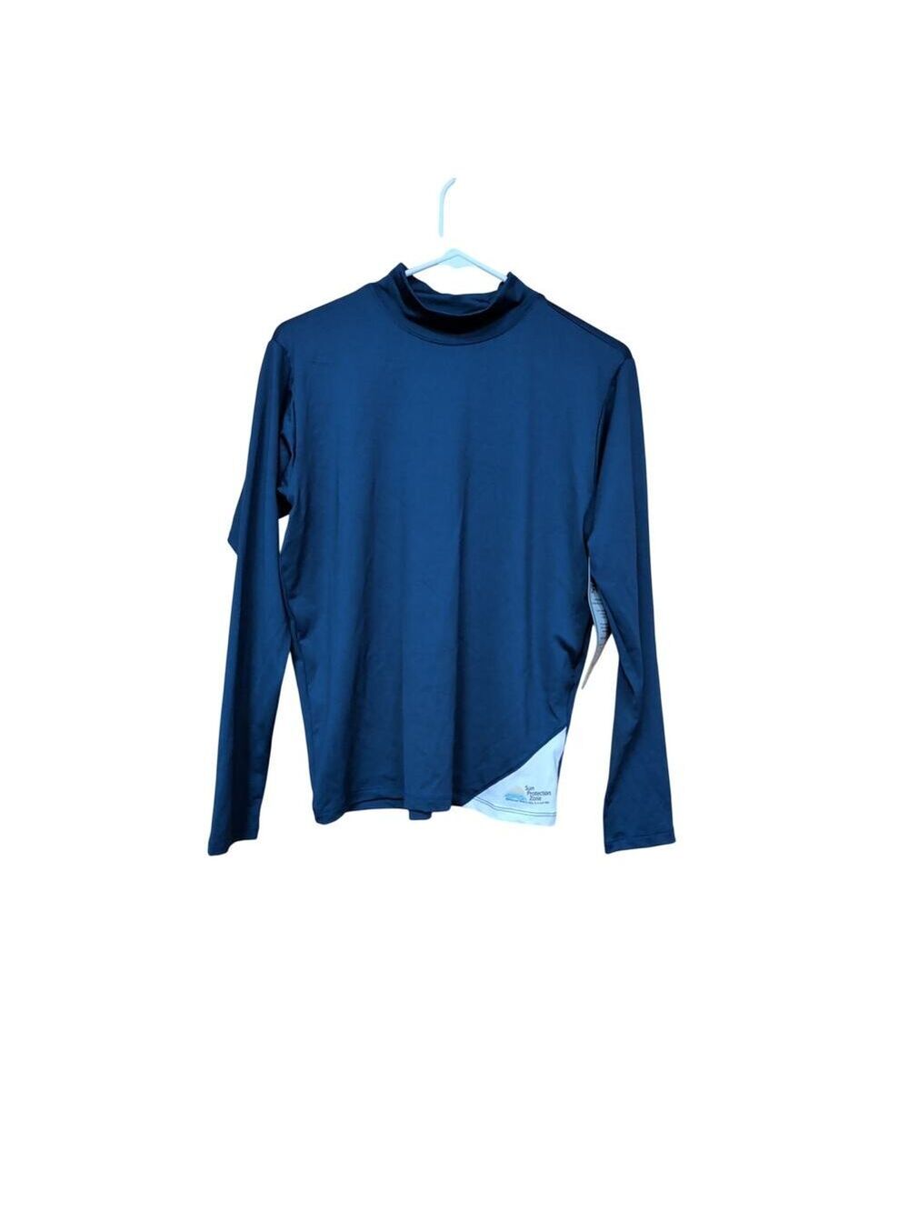 Blue Long Sleeve Adult Unisex Rash Guard Size M UPS 50+